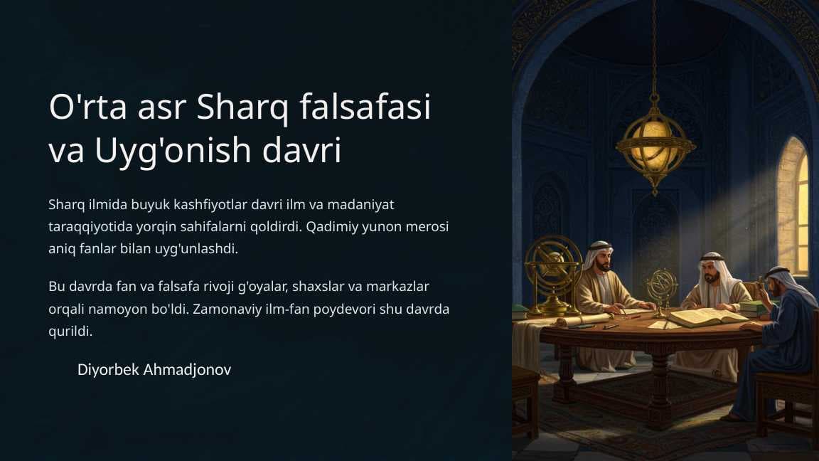 O'rta asr Sharq falsafasi va Uyg'onish davri