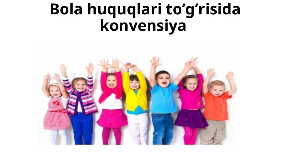 Bola huquqlari to'g'risidagi konvensiya