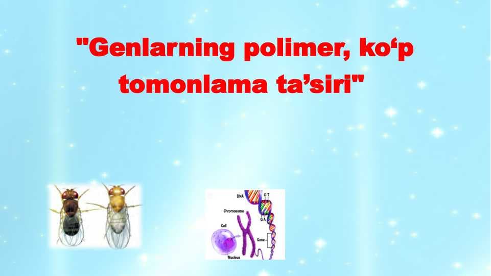 Genlarning polimer, ko‘p tomonlama ta’siri