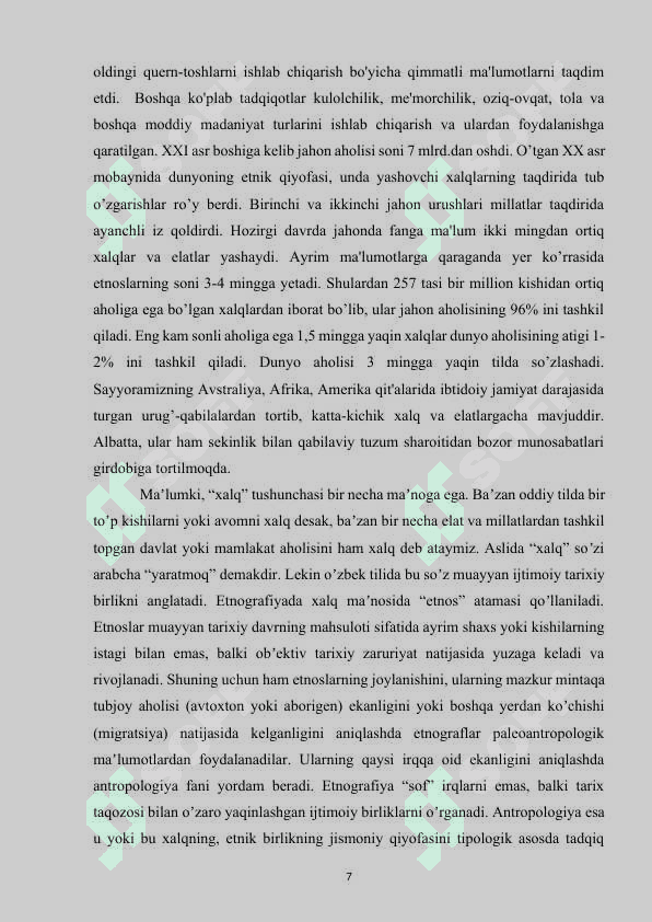 ARXEOLOGIK MANBALAR HAQIDA ETNOGRAFIK SO'ROVLAR O'TKAZISH.docx
