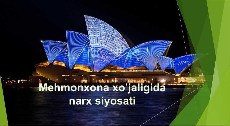 Mehmonxona xo’jaligida narx siyosati