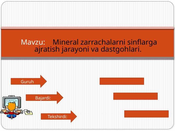 Mineral zarrachalarni sinflarga ajratish jarayoni va dastgohlari