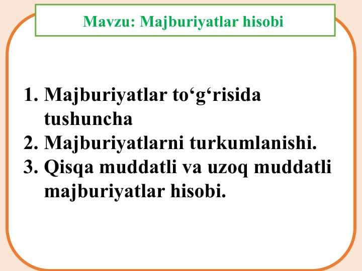 Majburiyatlar hisobi
