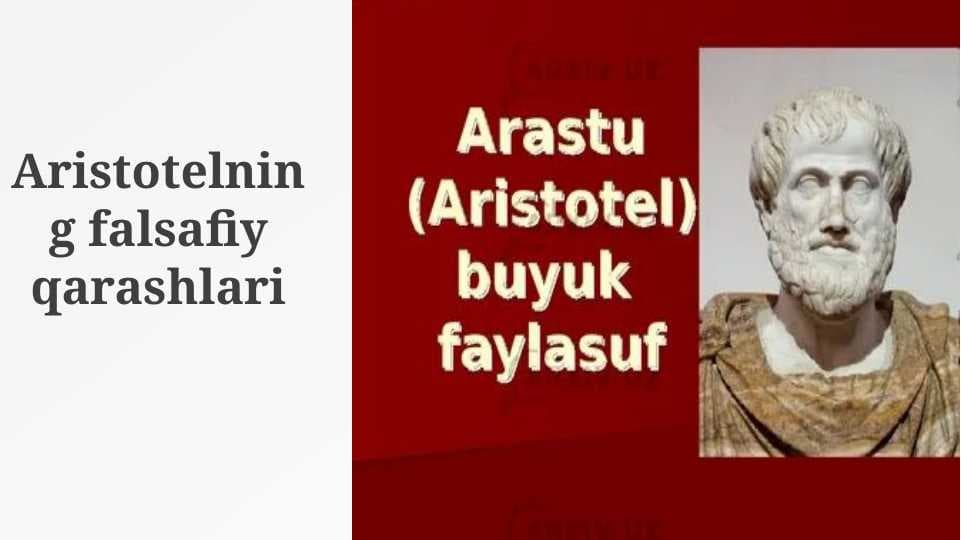 Aristotelning falsafiy qarashlari