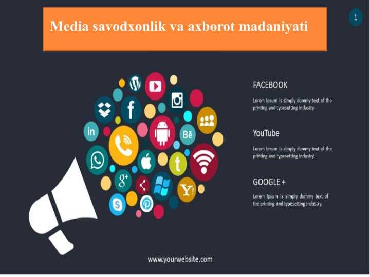 Media savodxonlik va axborot madaniyati