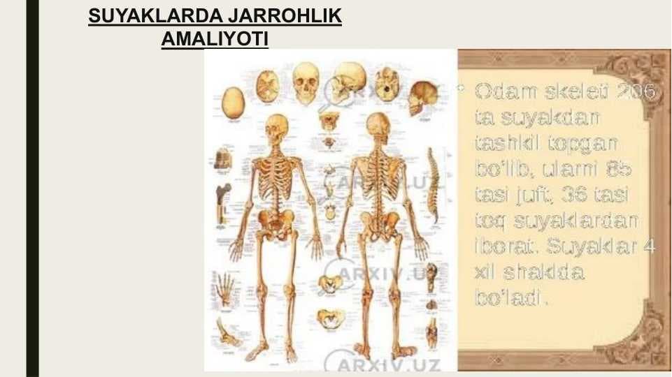 SUYAKLARDA JARROHLIK AMALIYOTI Osteosintez