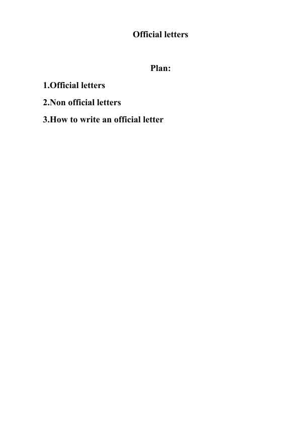 Official letters