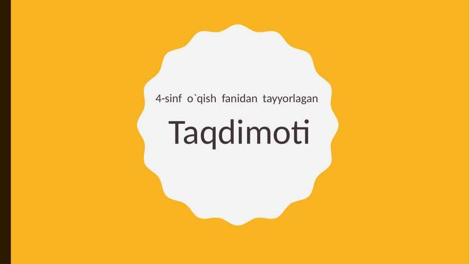 Xalq og`zaki ijodi