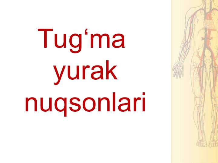 Tug'ma yurak nuqsonlari