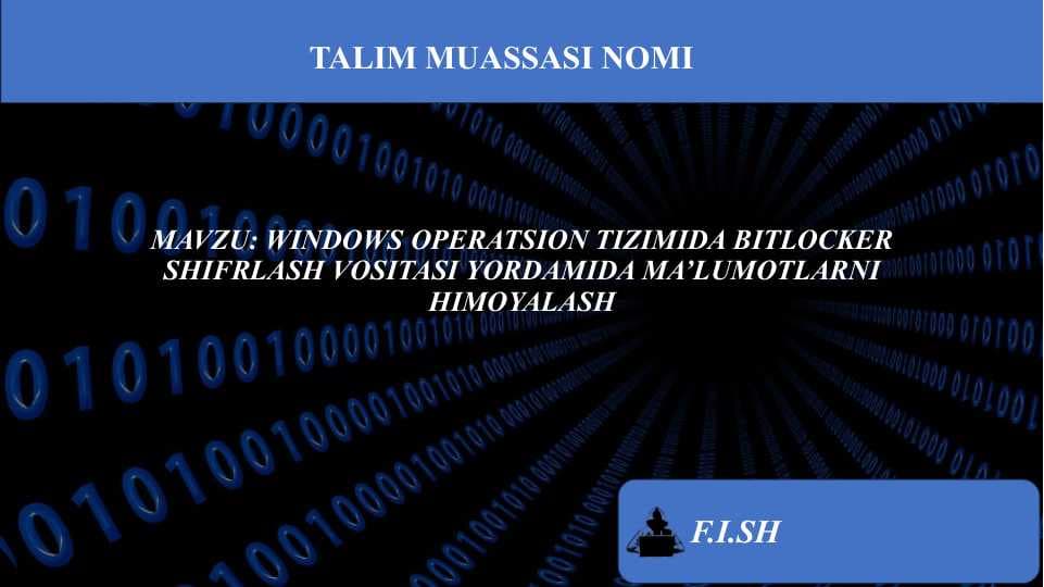 Windows Bitlocker dasturi