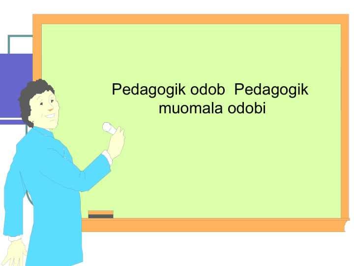Pedagogik odob  Pedagogik  muomala odobi