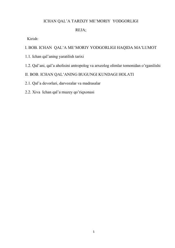 ICHAN QAL’A TARIXIY ME’MORIY  YODGORLIGI.docx