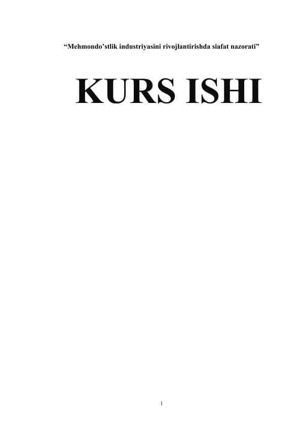 Mehmondo’stlik industriyasini rivojlantirishda siafat nazorati k.docx