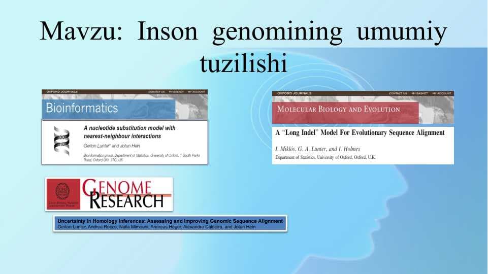 Inson  genomining  umumiy tuzilishi pptx