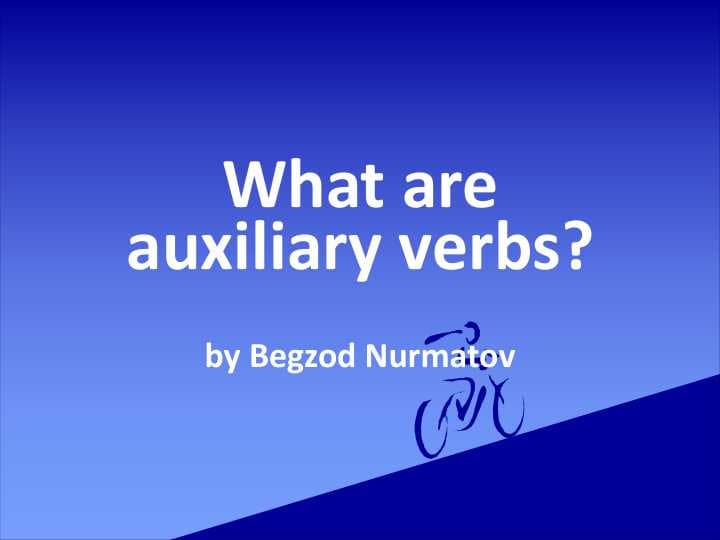 What are auxiliary verbs?