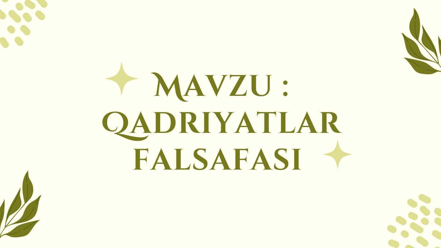 Qadriyatlar falsafasi