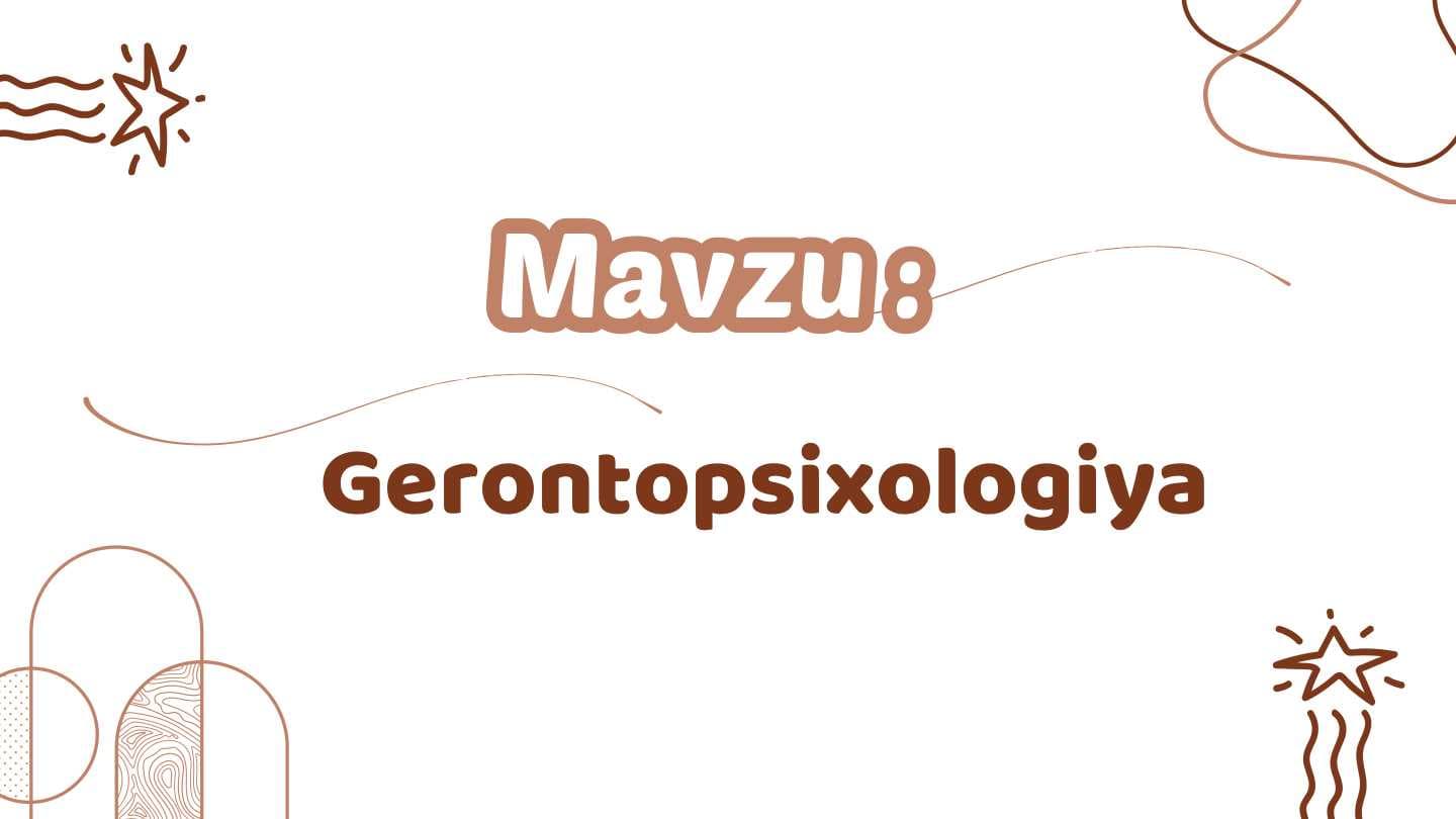 Gerontopsixologiya