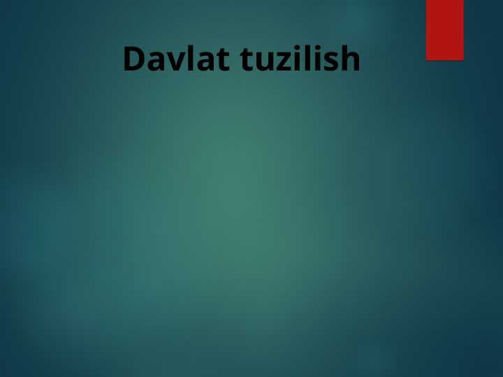 Davlat tuzilish