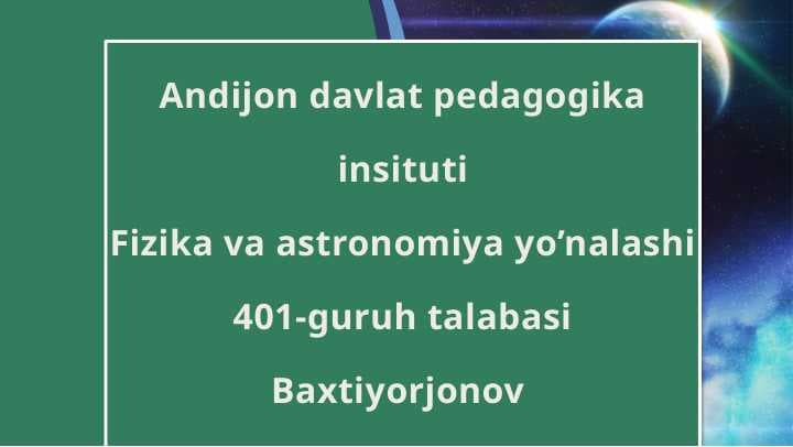 11.Yerning sun’iy yo‘ldoshlari turlari va ularning amaliy ahamaiyati.