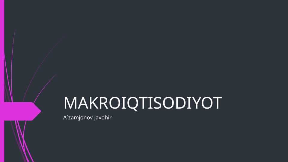 Makroiqtisodiy tahlil Argentina davlati pptx