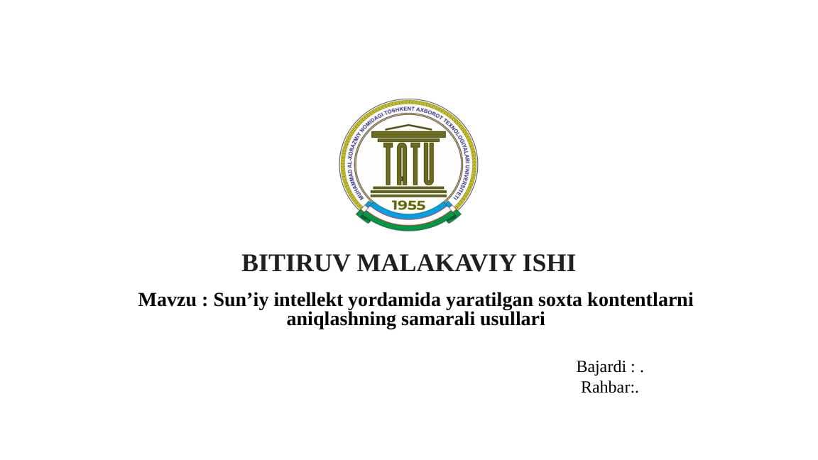 Sun’iy intellekt yordamida yaratilgan soxta kontentlarni aniqlashning samarali usullari