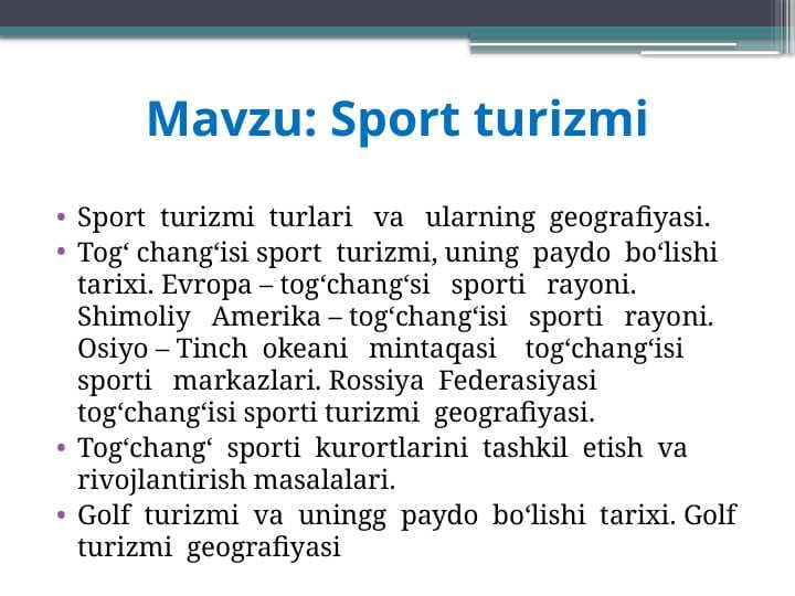 Sport turizmi