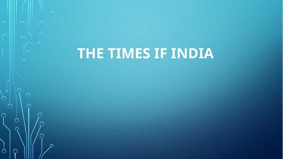 Hindiston jurnalistikasi -- The Times If india