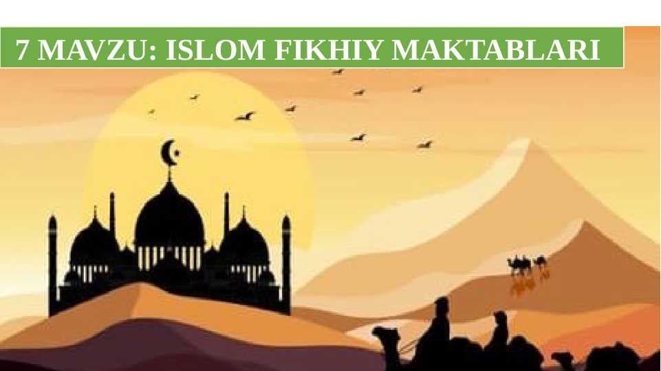 ISLOM FIKHIY MAKTABLARI