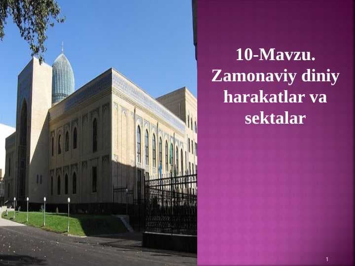 Zamonaviy diniy harakatlar va sektalar