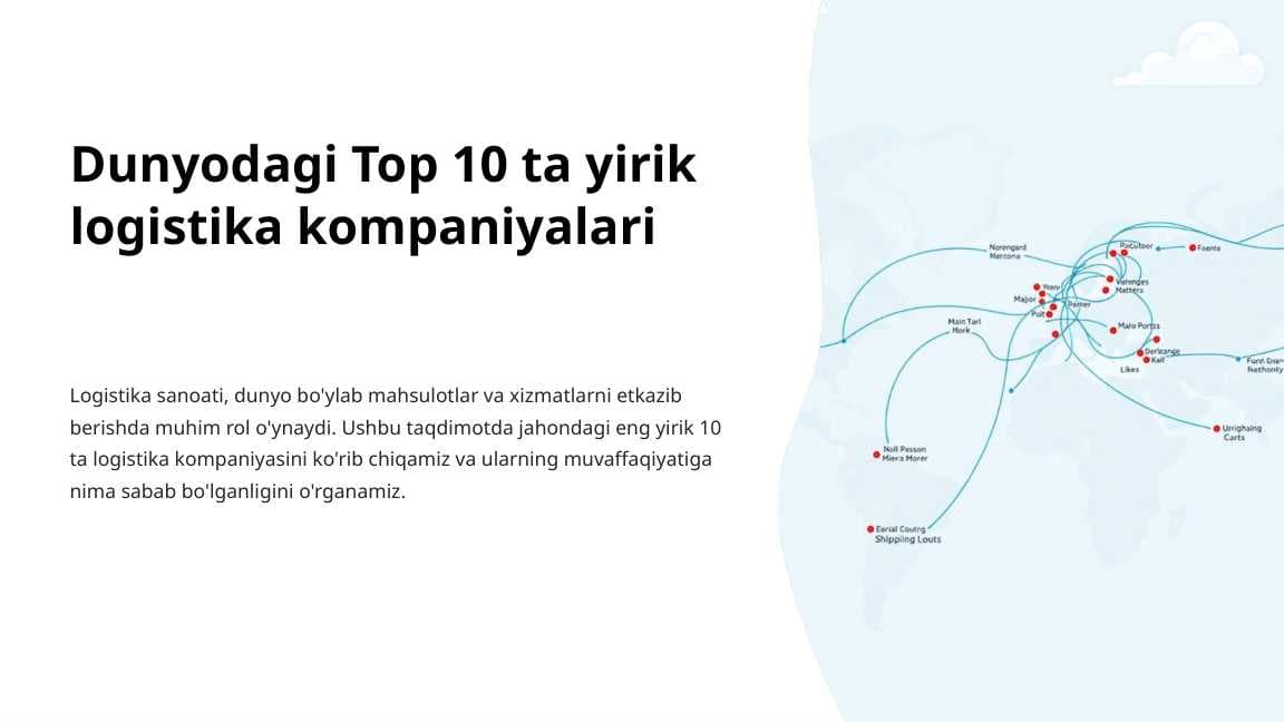 Dunyodagi Top 10 ta yirik logistika kompaniyalari