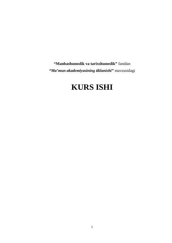 Ma’mun akademiyasining tiklanishi