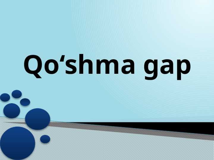 Qo‘shma gap