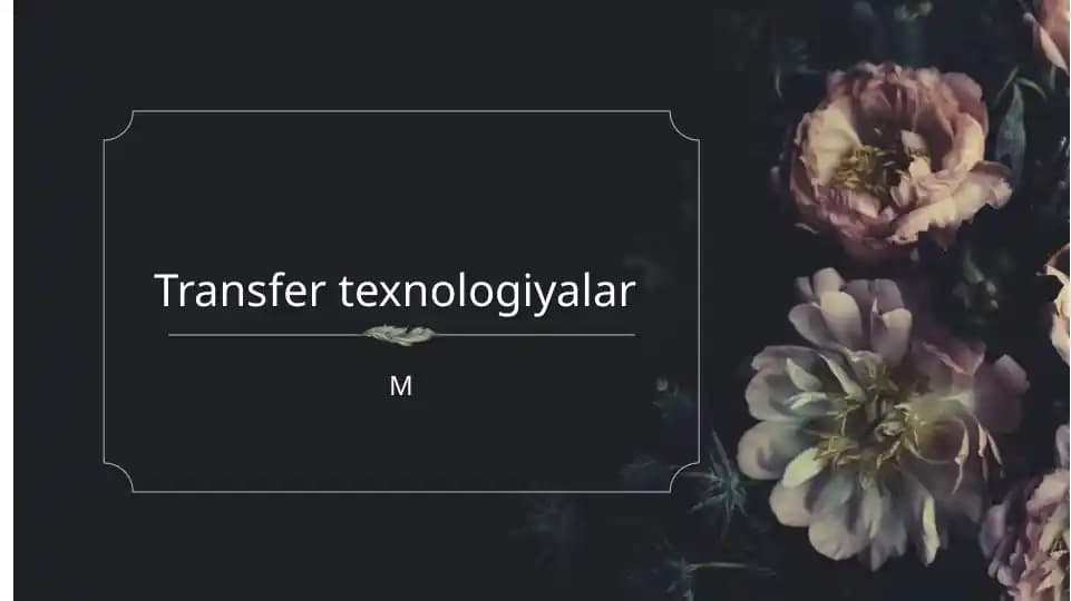 Transfer texnologiyalar