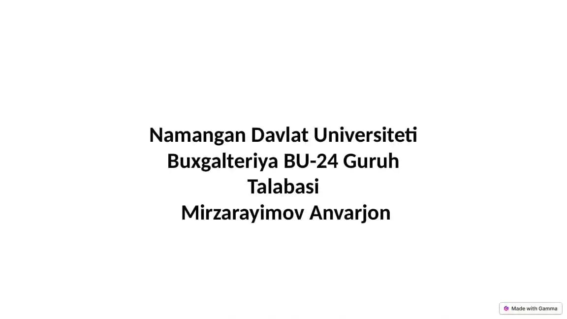Tarmoqli Texnologiyalar va Internet Xizmatlari