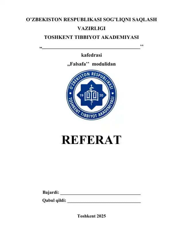 Fan ilmiy dunyoqarash shakli sifatida. Referat 21 bet.