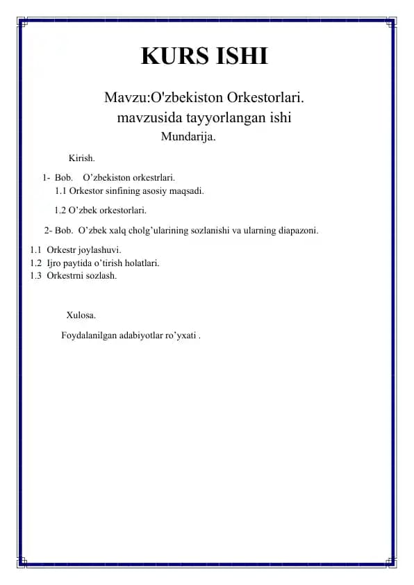 O'zbekiston Orkestorlari