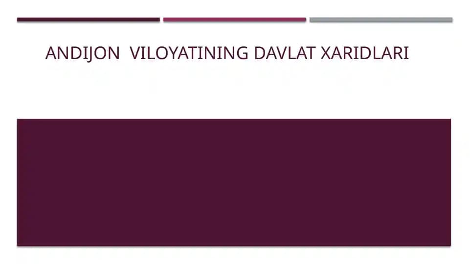 Andijon viloyatining Davlat xaridlari