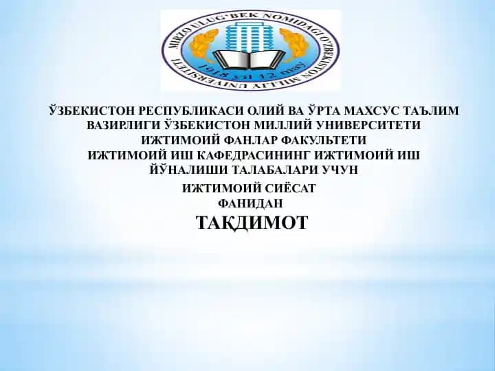 Ijtimoiy xizmatlar