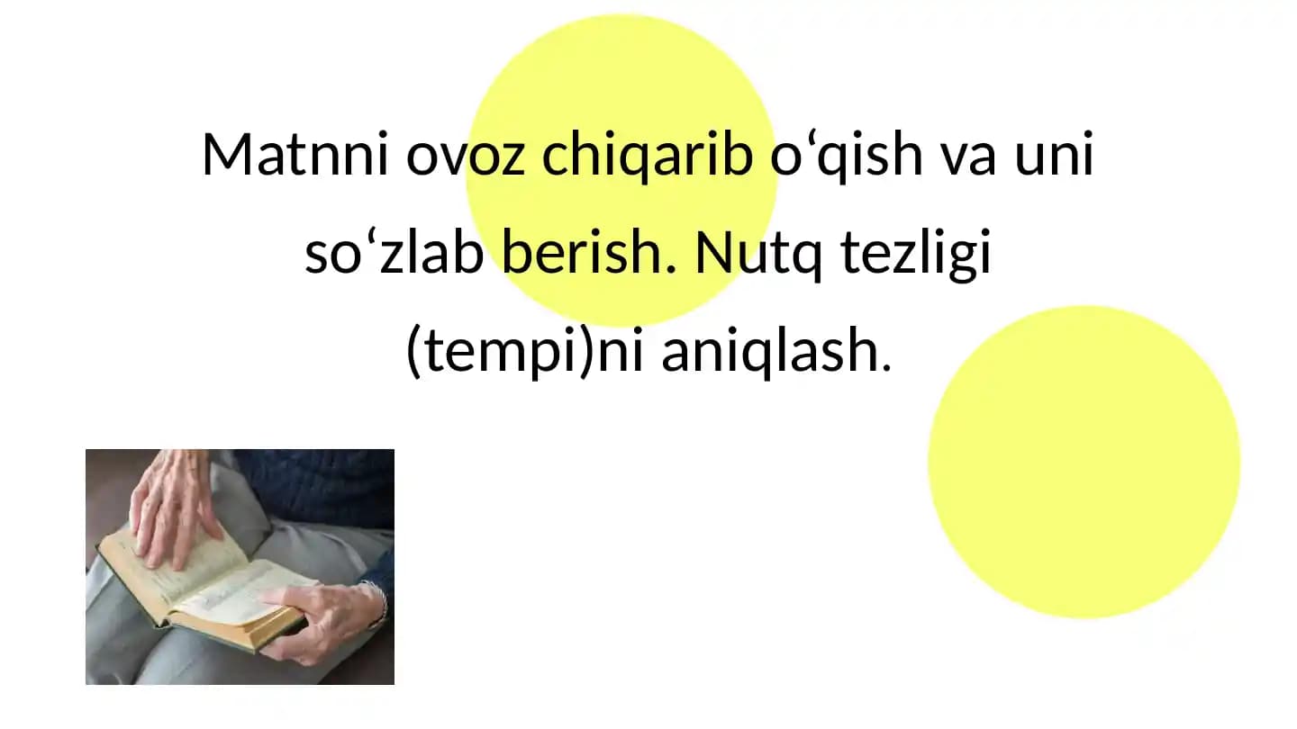 Ovoz chiqarib o'qish