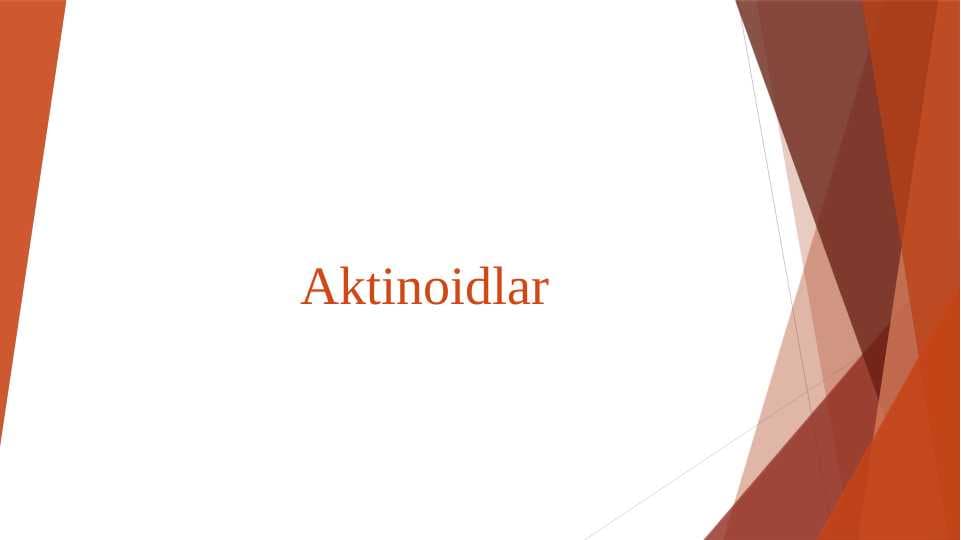 Aktinoidlar