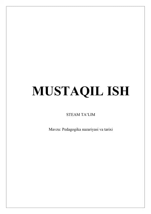 STEAM ta'lim