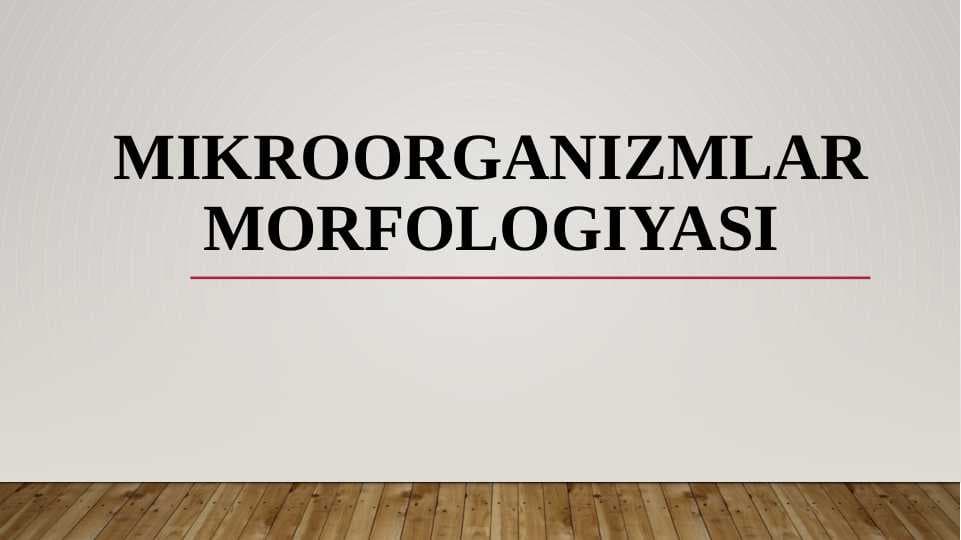 Mikroorganizmlar, ularning turlari hamda qoʼllanilish sohalari
