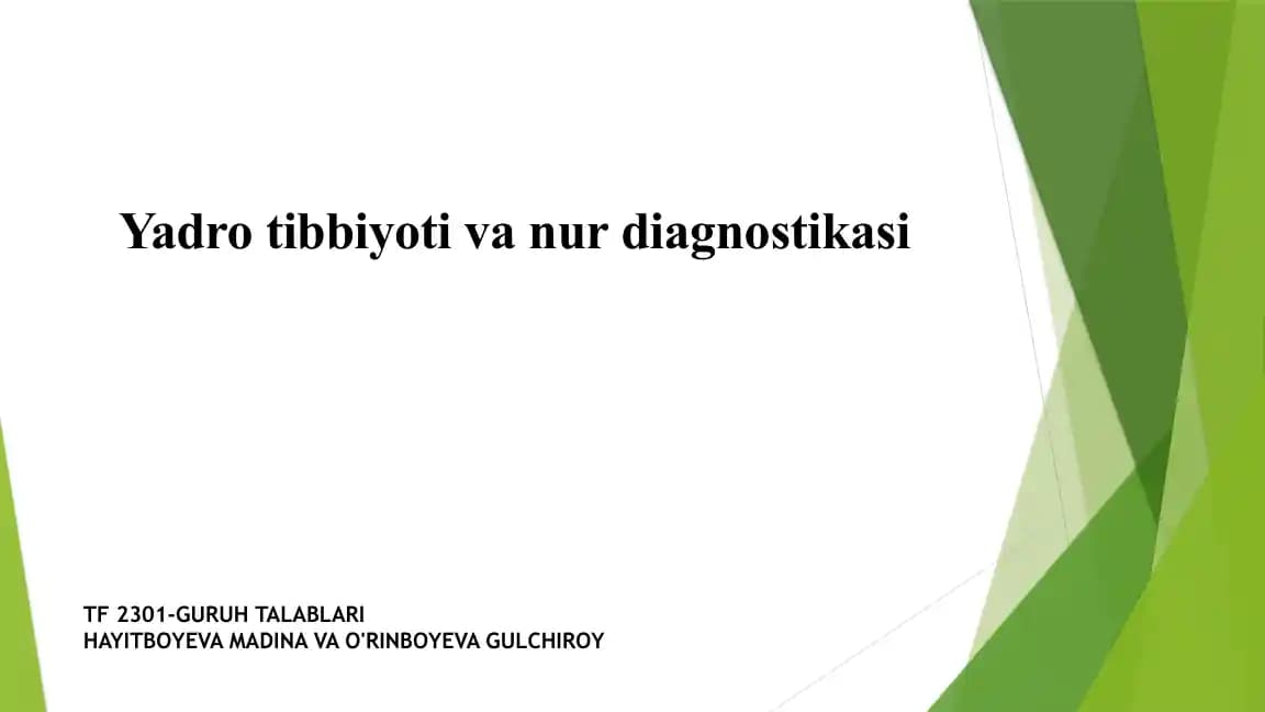 Yadro tibbiyoti va nur diagnostikasi 3