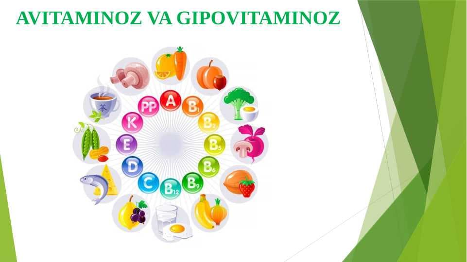 AVITAMINOZ VA GIPOVITAMINOZ