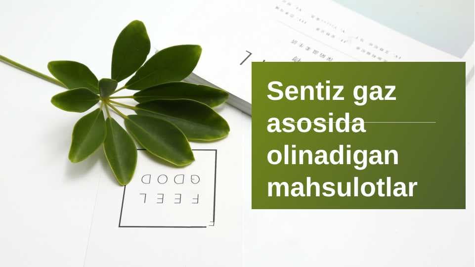 Sintezgaz asosida olinadigan dori preparatlari
