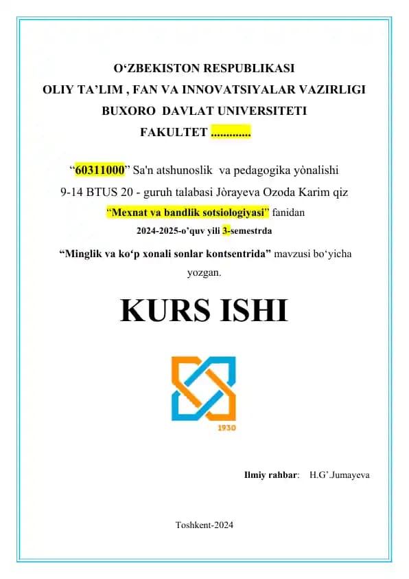 Minglik va koʻp xonali sonlar kontsentrida