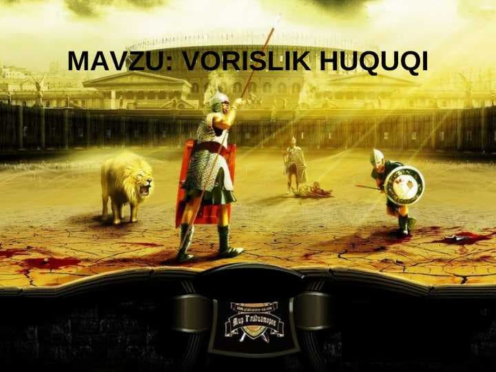 VORISLIK HUQUQI