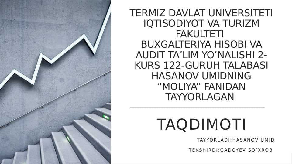 MOLIYAVIY QARORLAR QABUL QILISHNING TASNIFI