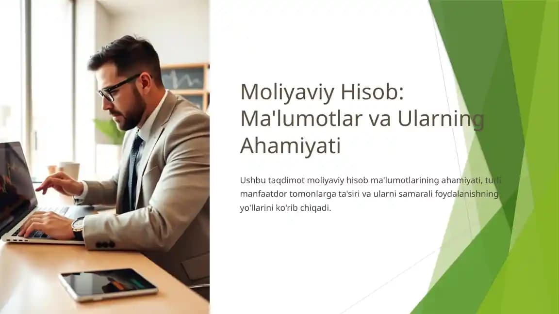 Moliyaviy Hisob Ma'lumotlar va Ularning Ahamiyati