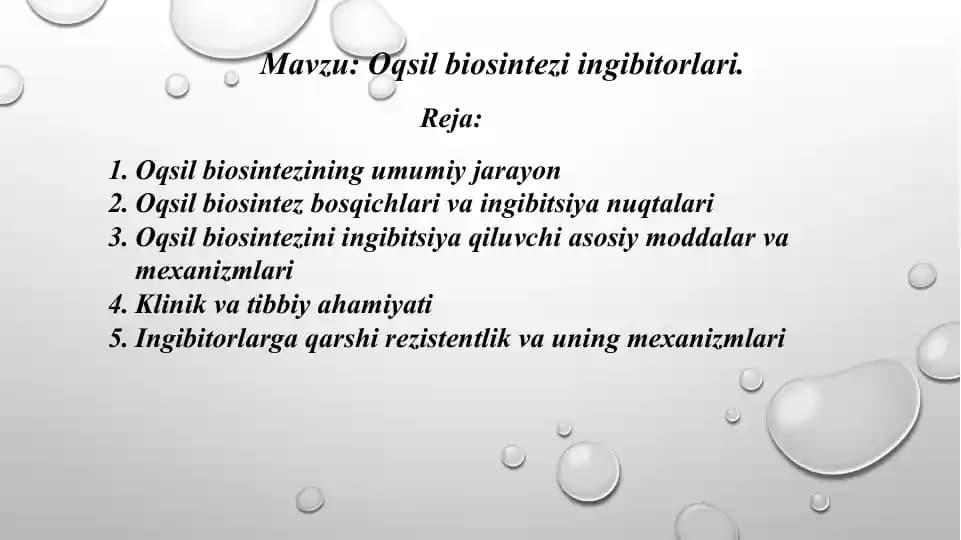 Oqsil biosintezi ingibitorlari